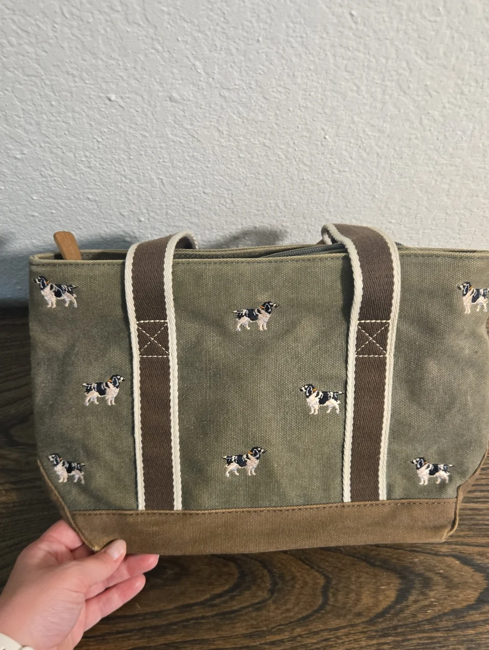 Vintage L.L. Bean Canvas Embroidered Dog Bag